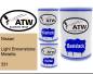 Preview: Nissan, Light Brownstone Metallic, 331: 500ml Lackdose + 500ml Klarlack + 250ml Härter - Set, von ATW Autoteile West.